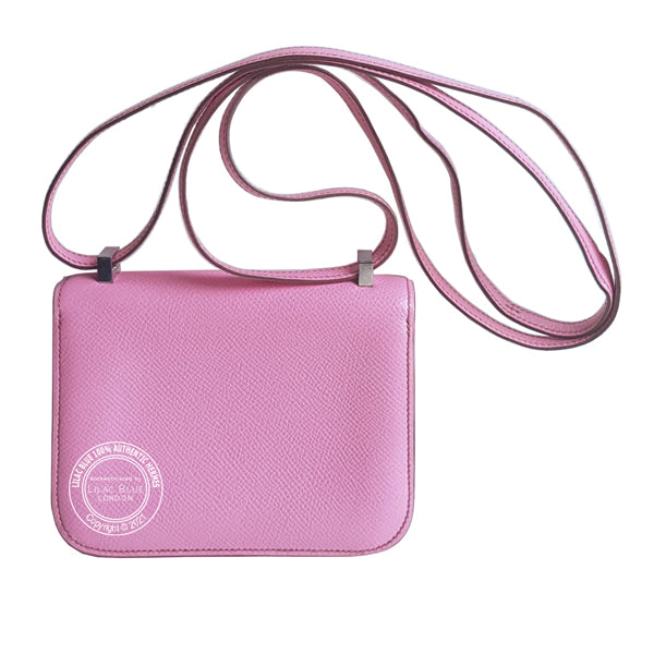 Hermès Constance 14cm Micro Bubblegum Pink Epsom PHW - Preloved