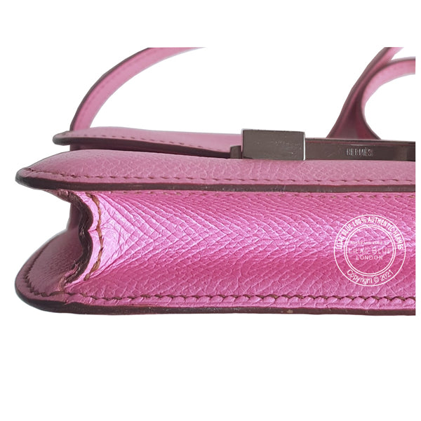 Hermès Constance 14cm Micro Bubblegum Pink Epsom PHW - Preloved