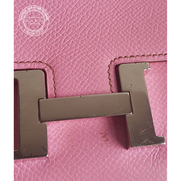 Hermès Constance 14cm Micro Bubblegum Pink Epsom PHW - Preloved