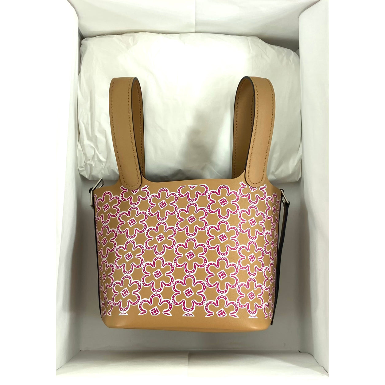 Hermes Picotin 14cm Chai Micro Lucky Daisy Swift PHW