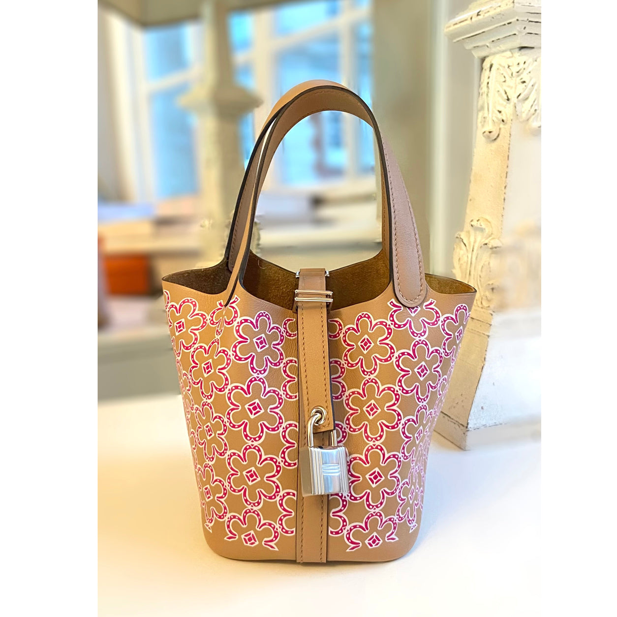 Hermes Picotin 14cm Chai Micro Lucky Daisy Swift PHW