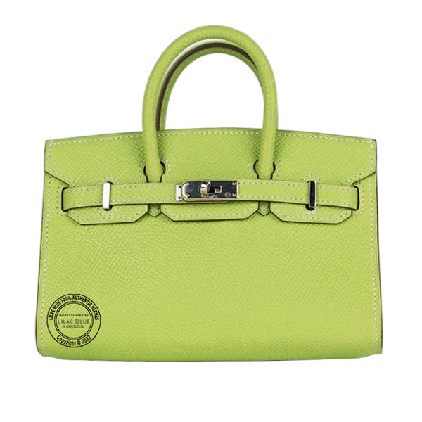 Hermès Birkin 15cm Kiwi Micro Epsom PHW - Preloved