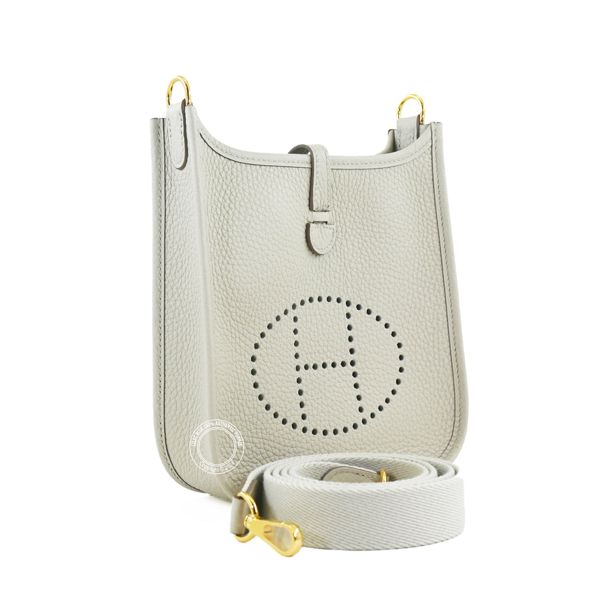 Hermès Evelyne 16cm Beton Clemence GHW