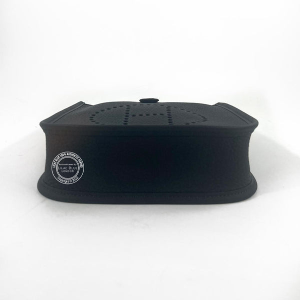 Hermes Evelyne 16cm Black Mini Clemence PHW