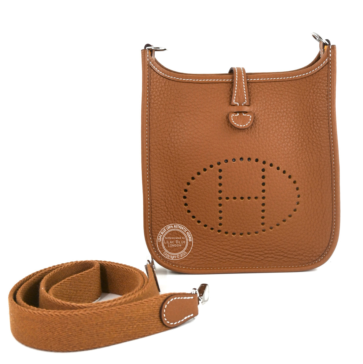 Hermes Evelyne 16cm Gold Clemence PHW