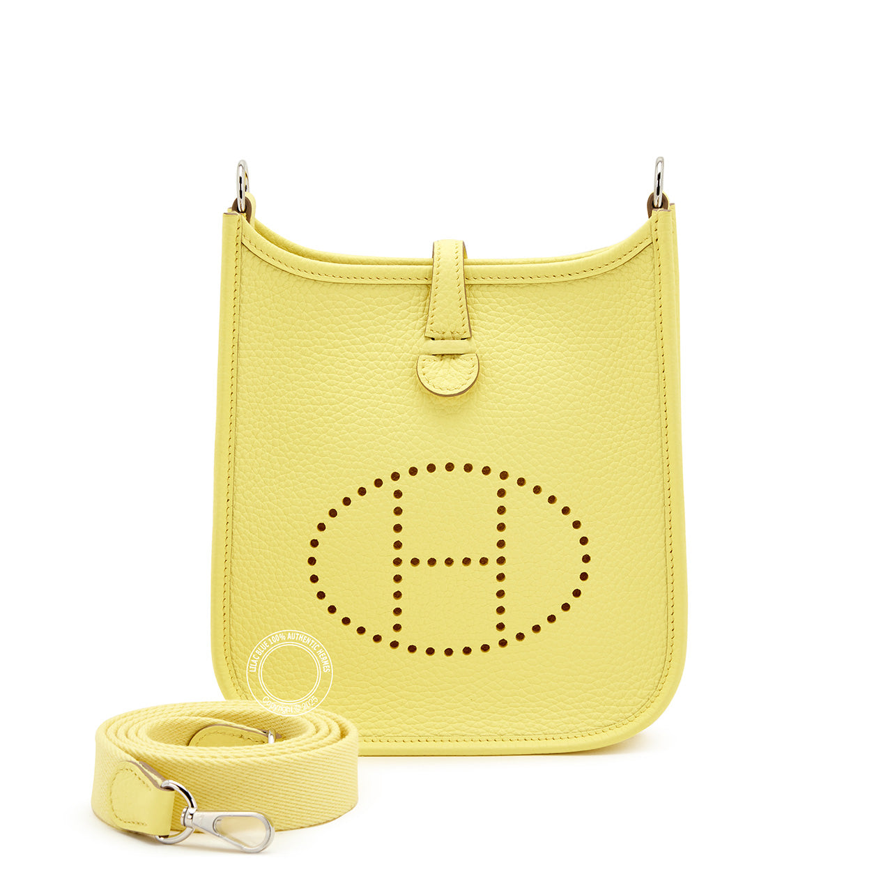 Hermès Evelyne 16cm Limoncello Clemence PHW