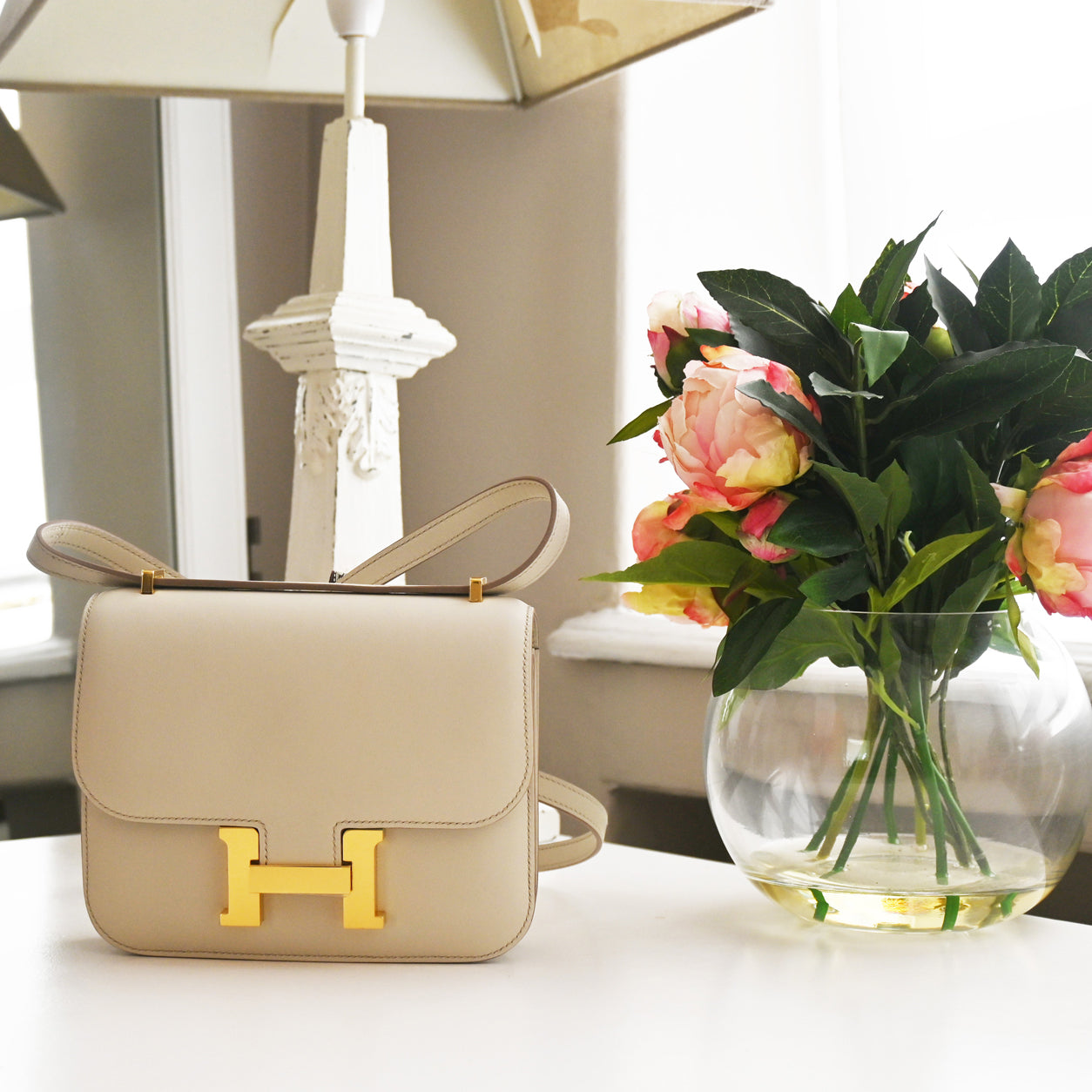 Hermès Constance 18cm Beton Swift GHW