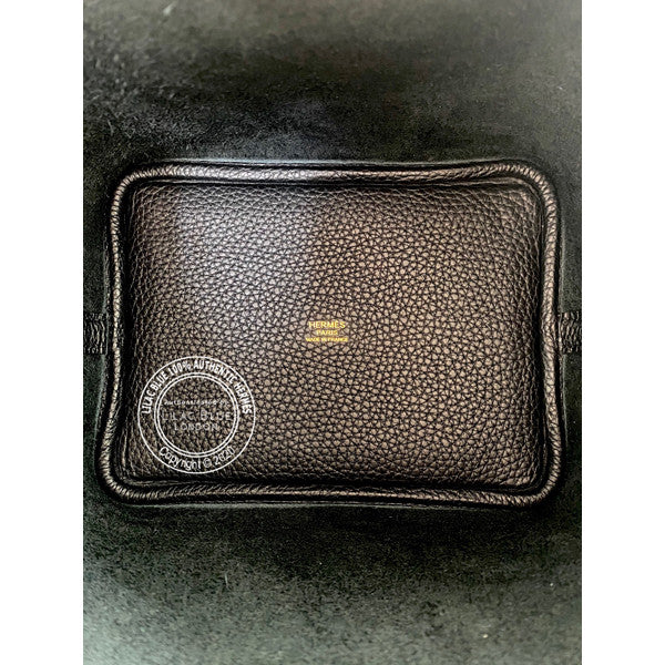 Hermes Picotin 18cm Black Clemence GHW