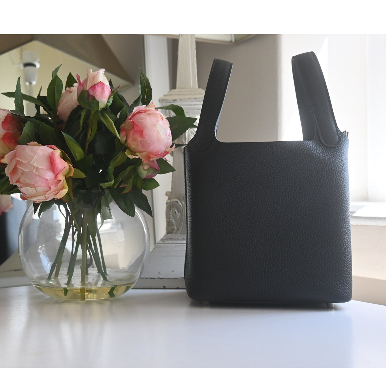 Hermès Picotin 18cm Black Clemence PHW