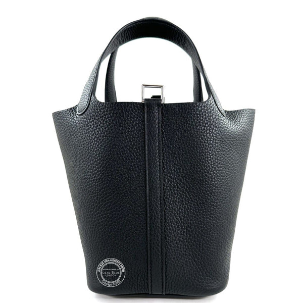 Hermès Picotin 18cm Black Clemence PHW