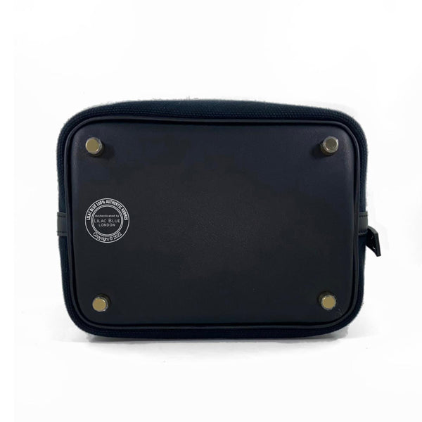 Hermès Picotin 18cm Black Cargo Toile/Swift GHW