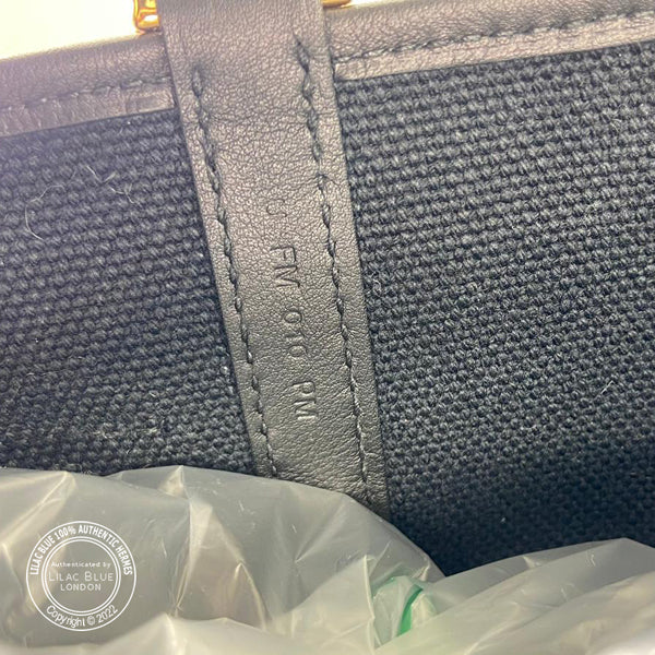 Hermès Picotin 18cm Black Cargo Toile/Swift GHW