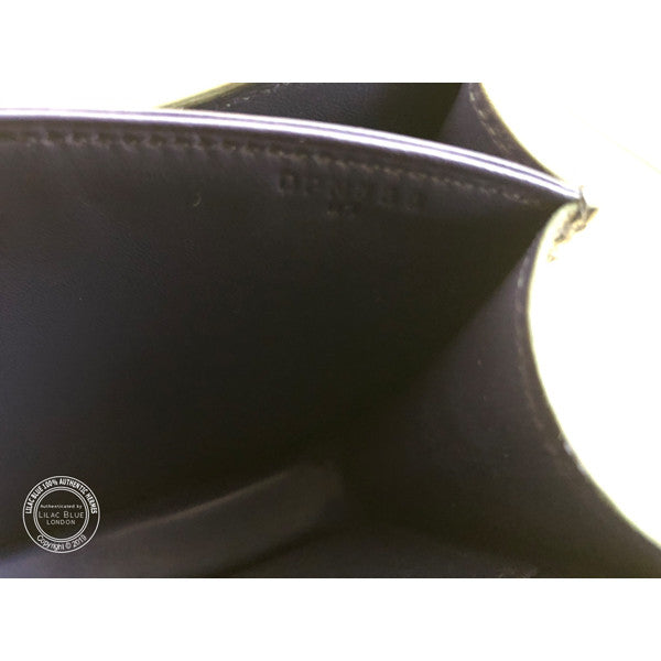 Hermès Constance 18cm Bleu Encre Shiny Croc GHW