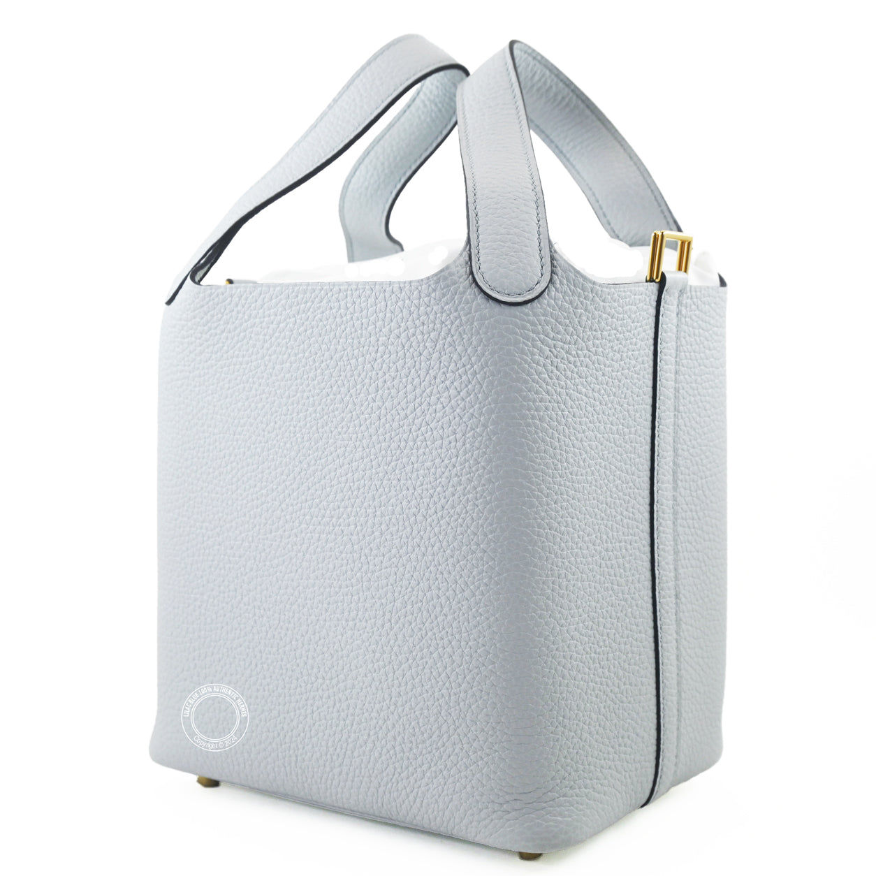 Hermès Picotin 18cm Bleu Pale Clemence GHW