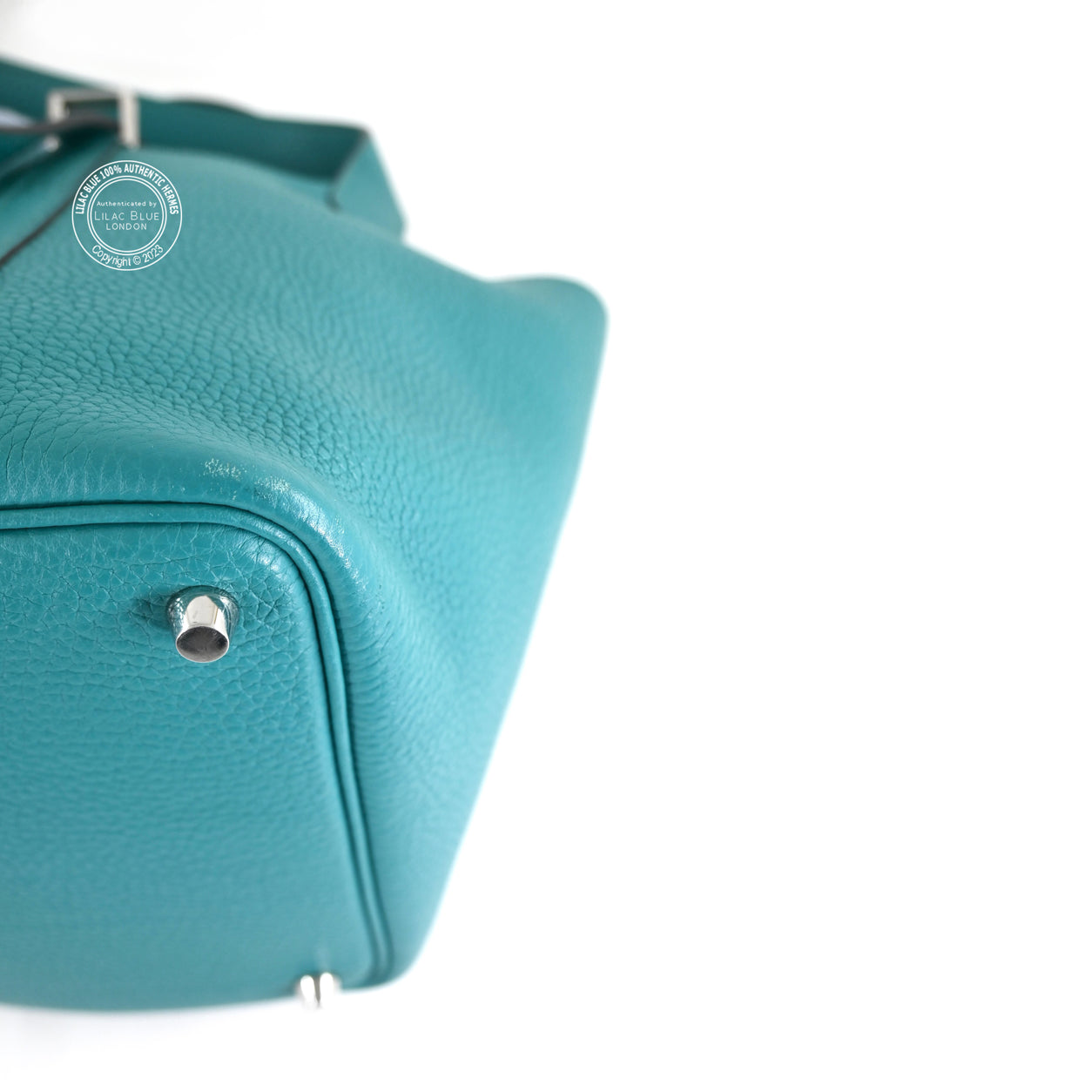 Hermès Picotin 18cm Bleu Paon Clemence PHW - Preloved