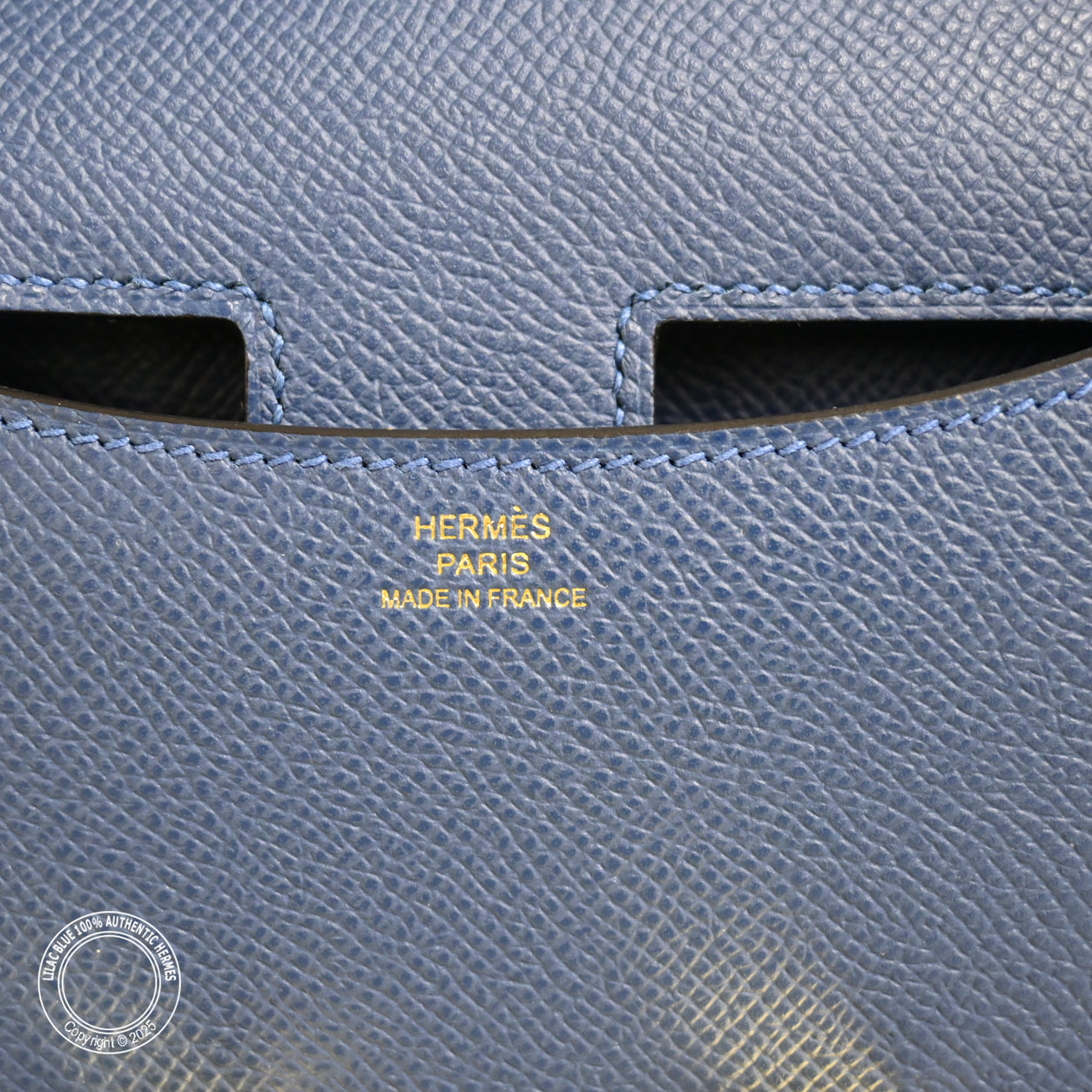 Hermes Constance 18cm Bleu Thalassa Epsom GHW