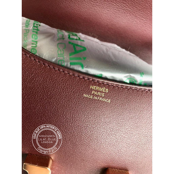 Hermès Constance 18cm Bordeaux Swift RGHW