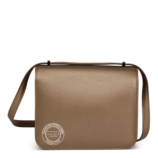 Hermès Constance Metallic Bronze Chevre Ruthenium - Preloved