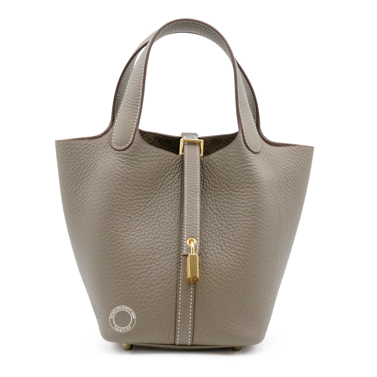 Hermès Picotin 18cm Etoupe Clemence GHW