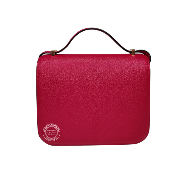 Hermès Constance 18cm Framboise Chevre GHW