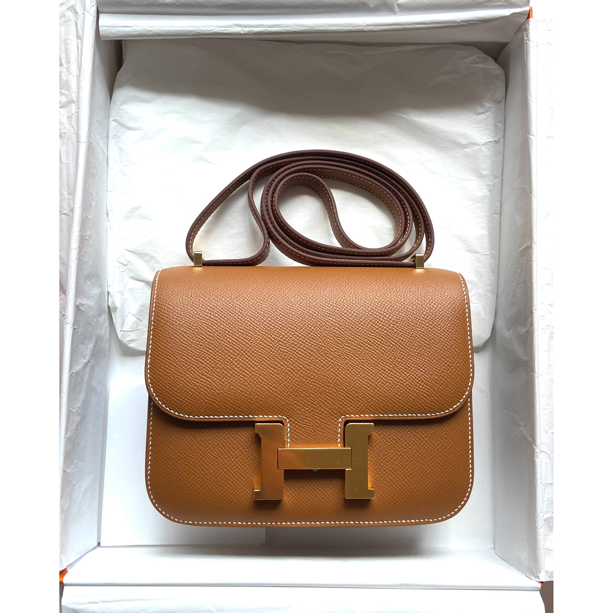 Hermès Constance 18cm Gold Epsom GHW