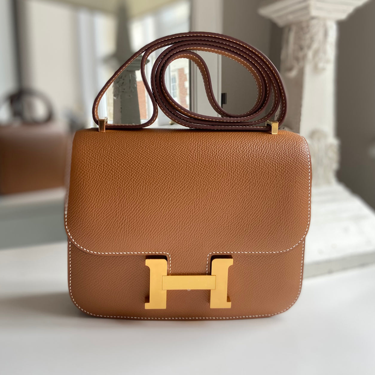 Hermès Constance 18cm Gold Epsom GHW