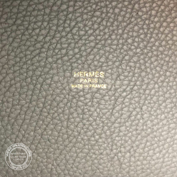 Hermes Picotin 18cm Gris Meyer Clemence GHW