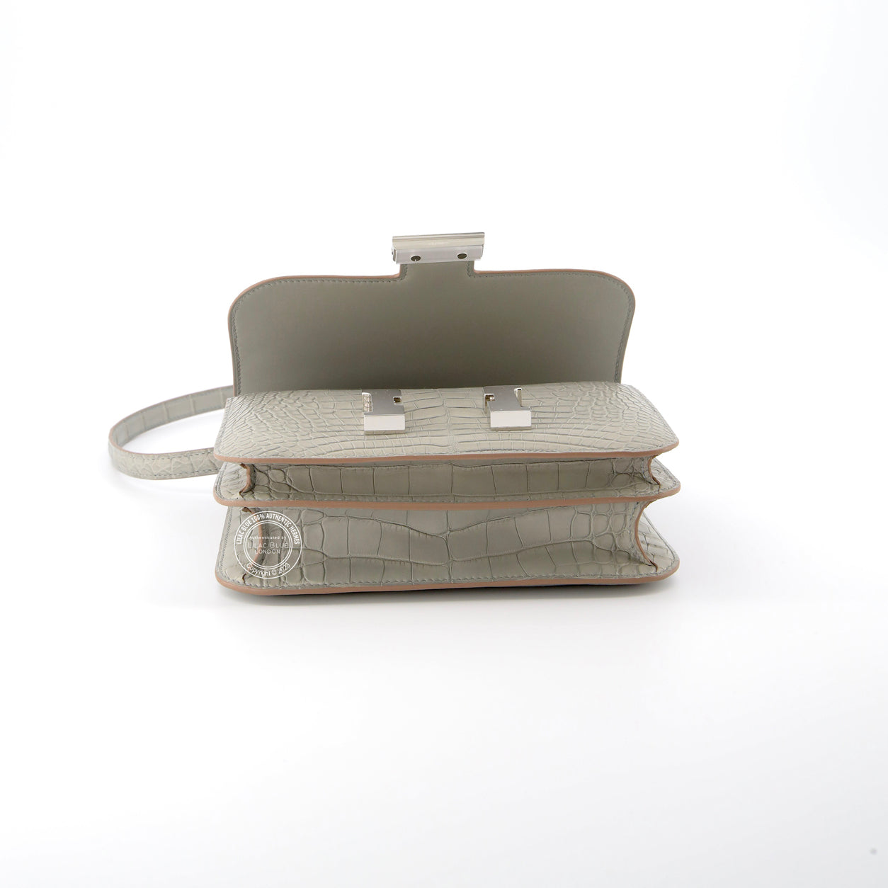 Hermès Constance 18cm Gris Perle Matte Alligator PHW
