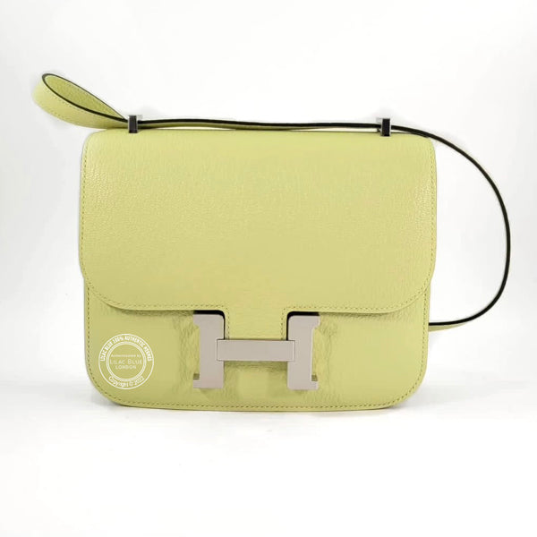 Hermès Constance 18cm Jaune Bourgeon Chevre PHW