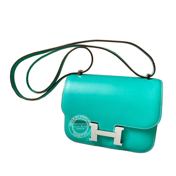 Hermès Constance 18cm Lagoon Tadelakt PHW
