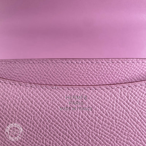 Hermes Constance 18cm Mauve Sylvestre Epsom PHW