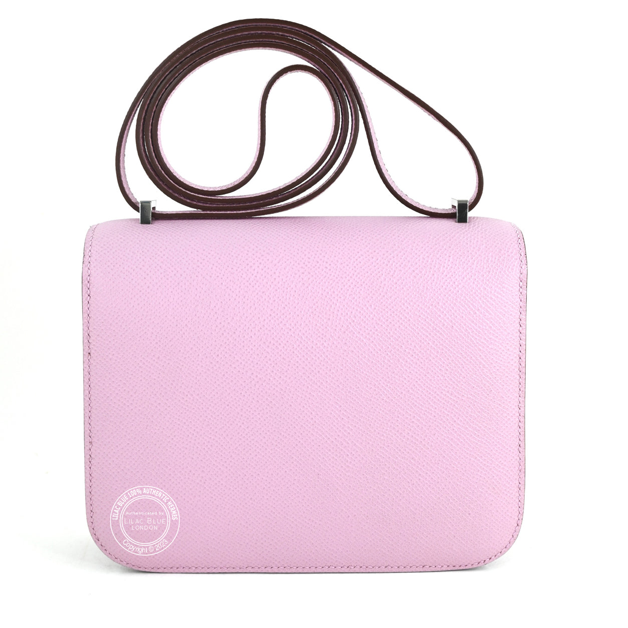 Hermes Constance 18cm Mauve Sylvestre Epsom PHW
