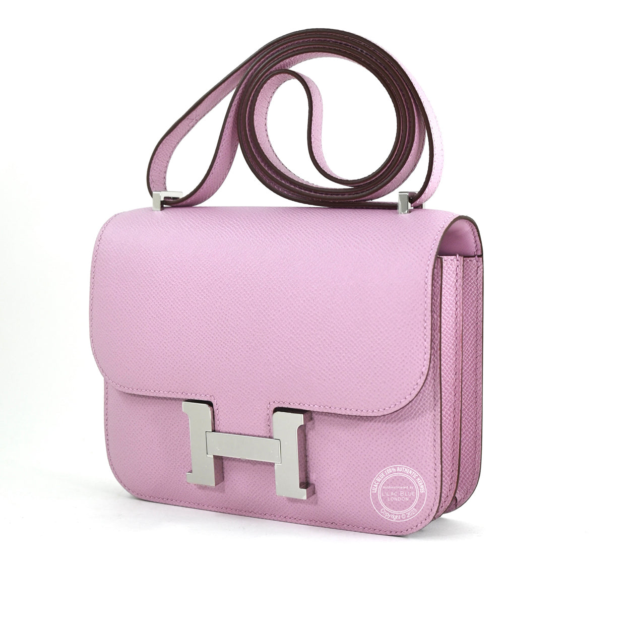 Hermes Constance 18cm Mauve Sylvestre Epsom PHW