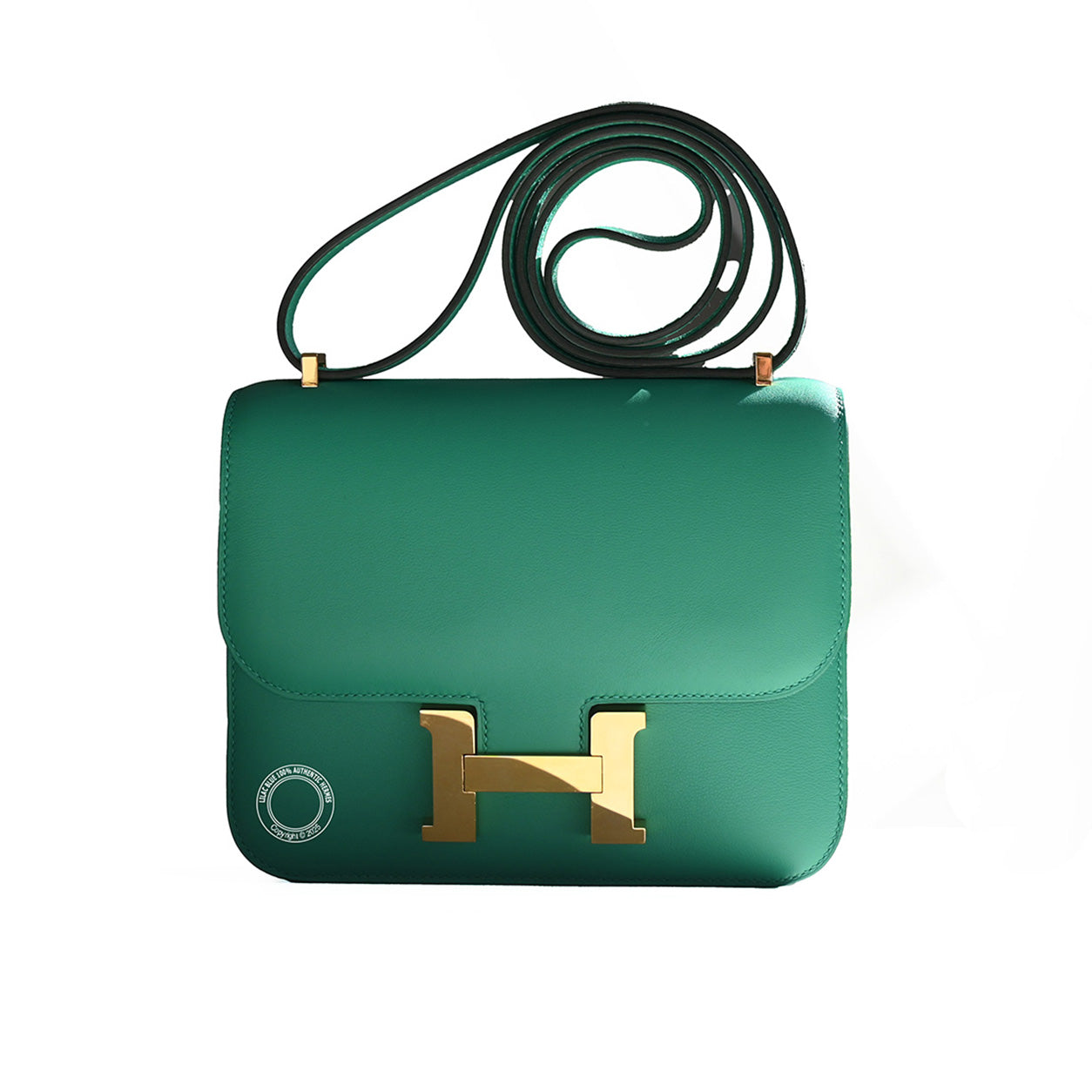 Hermes Constance 18cm Menthe Swift GHW - Preloved