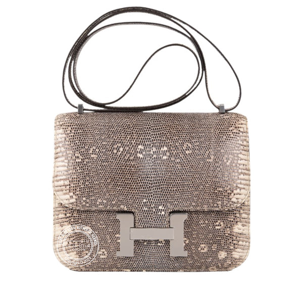 Hermès Constance 18cm Ombre Lizard PHW