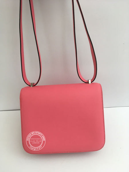 Hermès Constance 18cm Rose Azalee Swift PHW