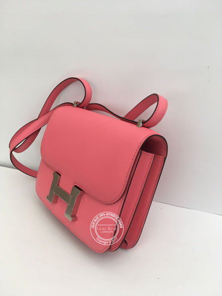 Hermès Constance 18cm Rose Azalee Swift PHW