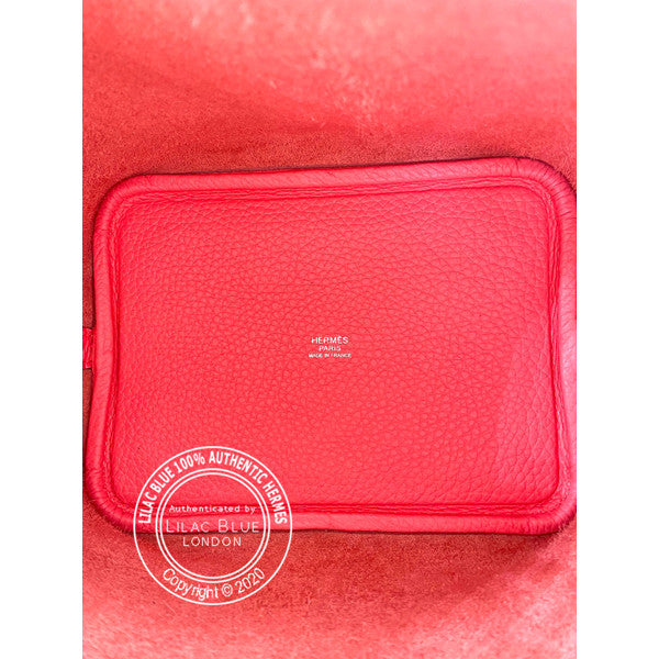 Hermès Picotin 18cm Rose Azalee Clemence PHW