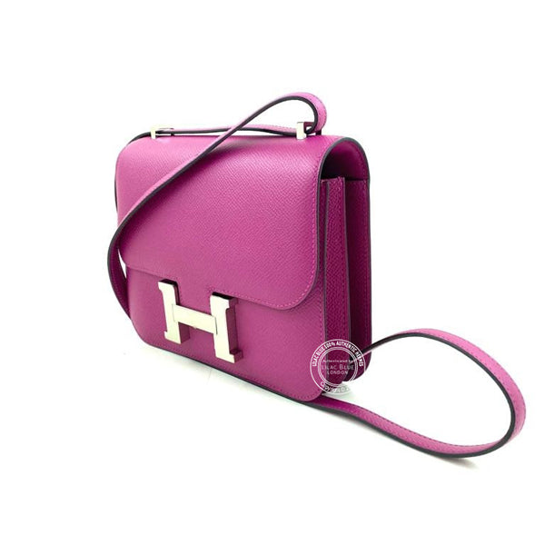 Hermès Constance 18cm Rose Pourpre Epsom PHW
