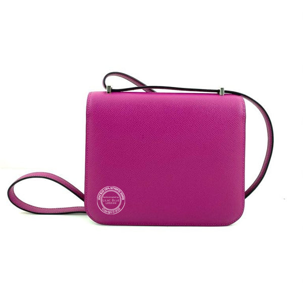 Hermès Constance 18cm Rose Pourpre Epsom PHW