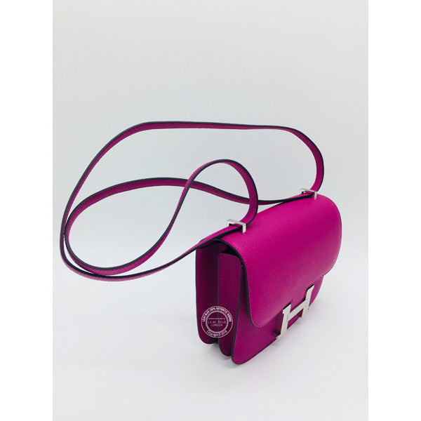 Hermès Constance 18cm Rose Pourpre Epsom PHW