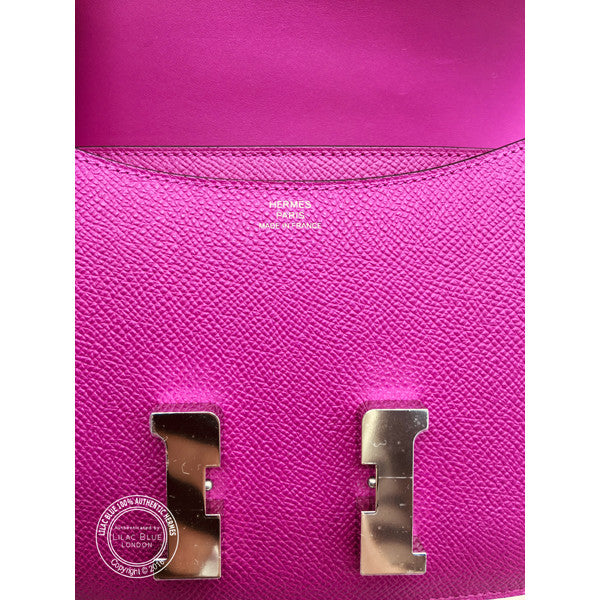 Hermès Constance 18cm Rose Pourpre Epsom PHW