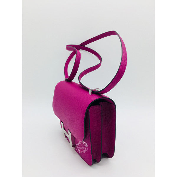 Hermès Constance 18cm Rose Pourpre Epsom PHW
