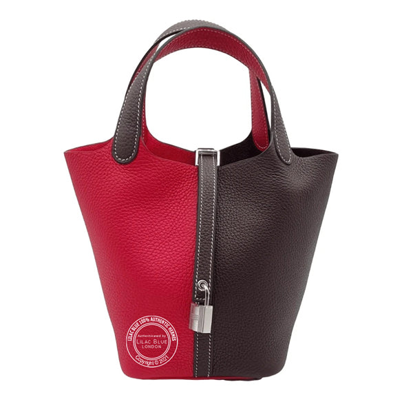 Hermès Picotin 18cm Rouge Sellier/Framboise Casaque Clemence PHW
