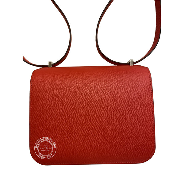 Hermès Constance 18cm Rouge de Coeur Epsom Rubis & GHW