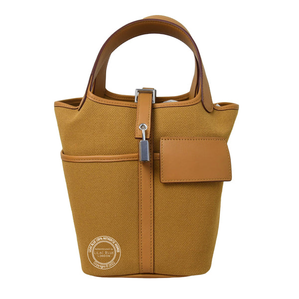Hermès Picotin 18cm Sesame Cargo Toile/Swift PHW