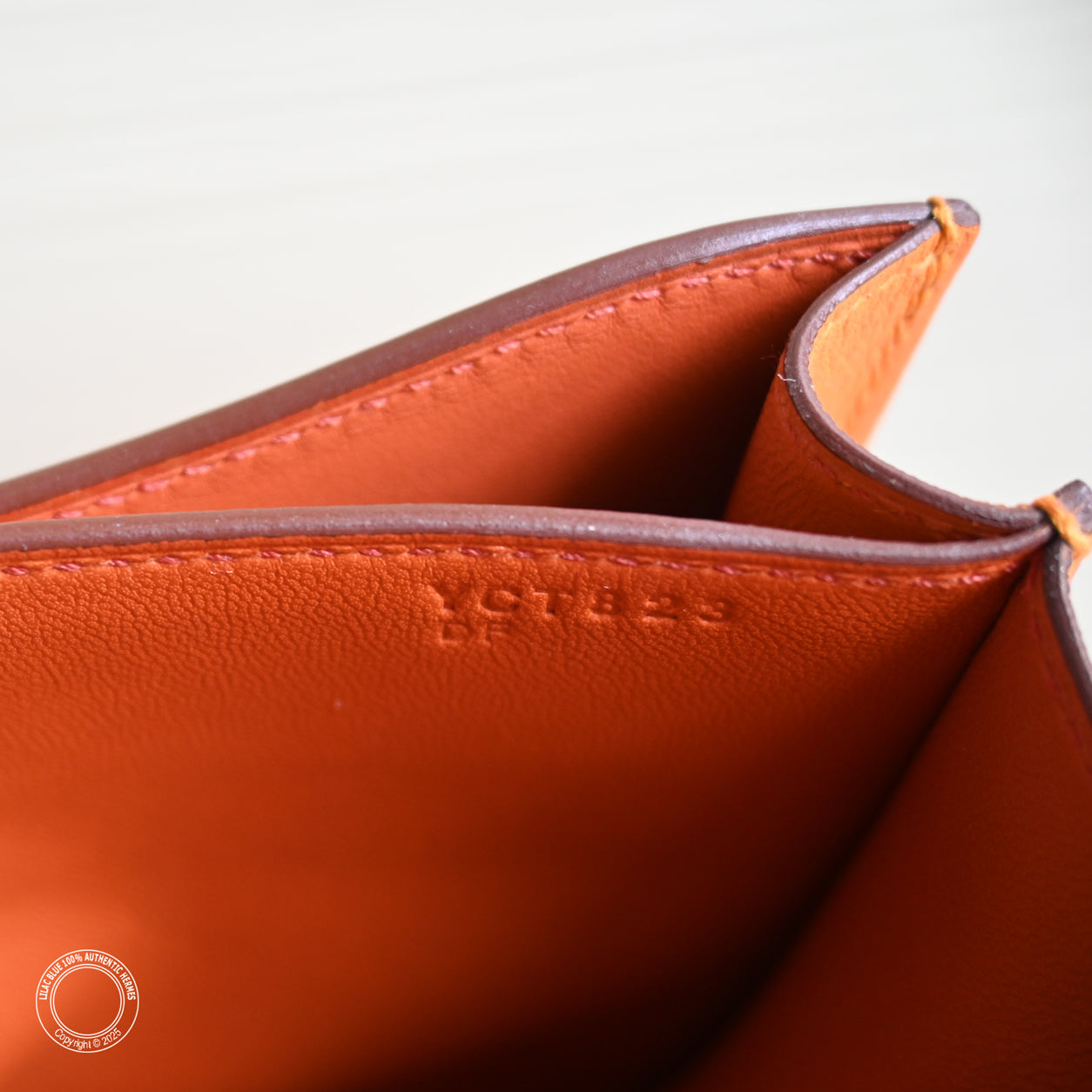 Hermes Constance 18cm Tangerine Verso Epsom PHW - Preloved