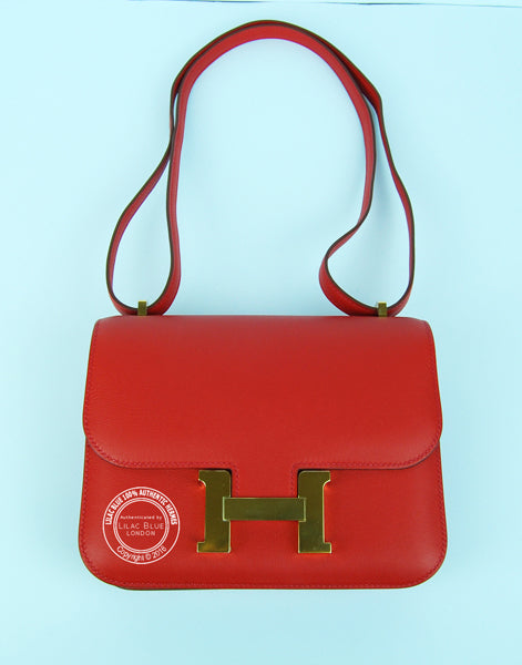 Hermès Constance 18cm Vermillion Swift GHW