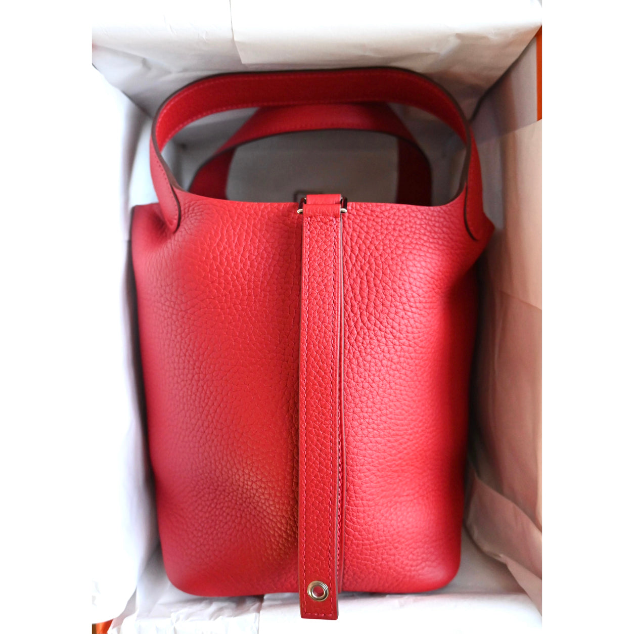 Hermès Picotin 18cm Vermillion Clemence PHW