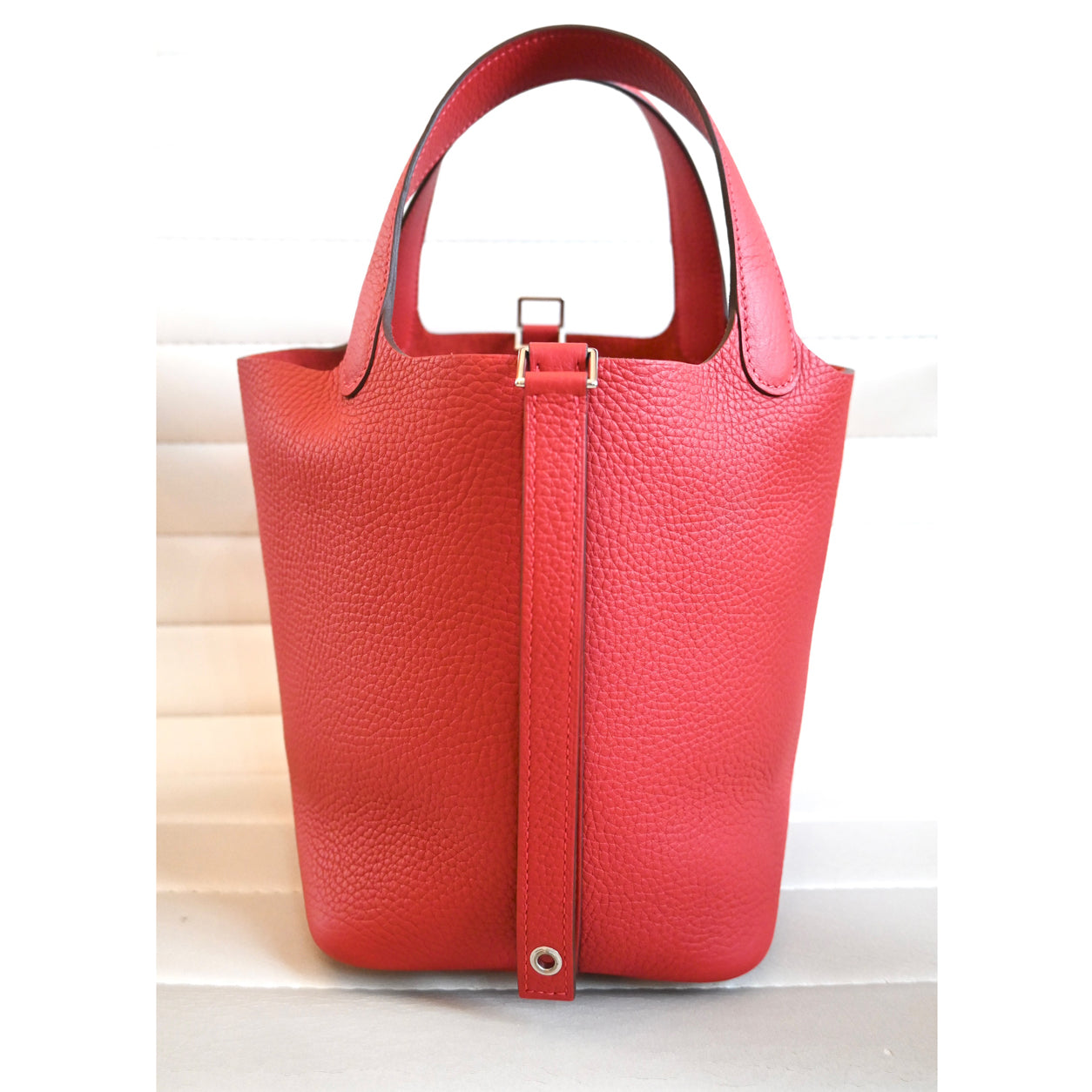 Hermès Picotin 18cm Vermillion Clemence PHW